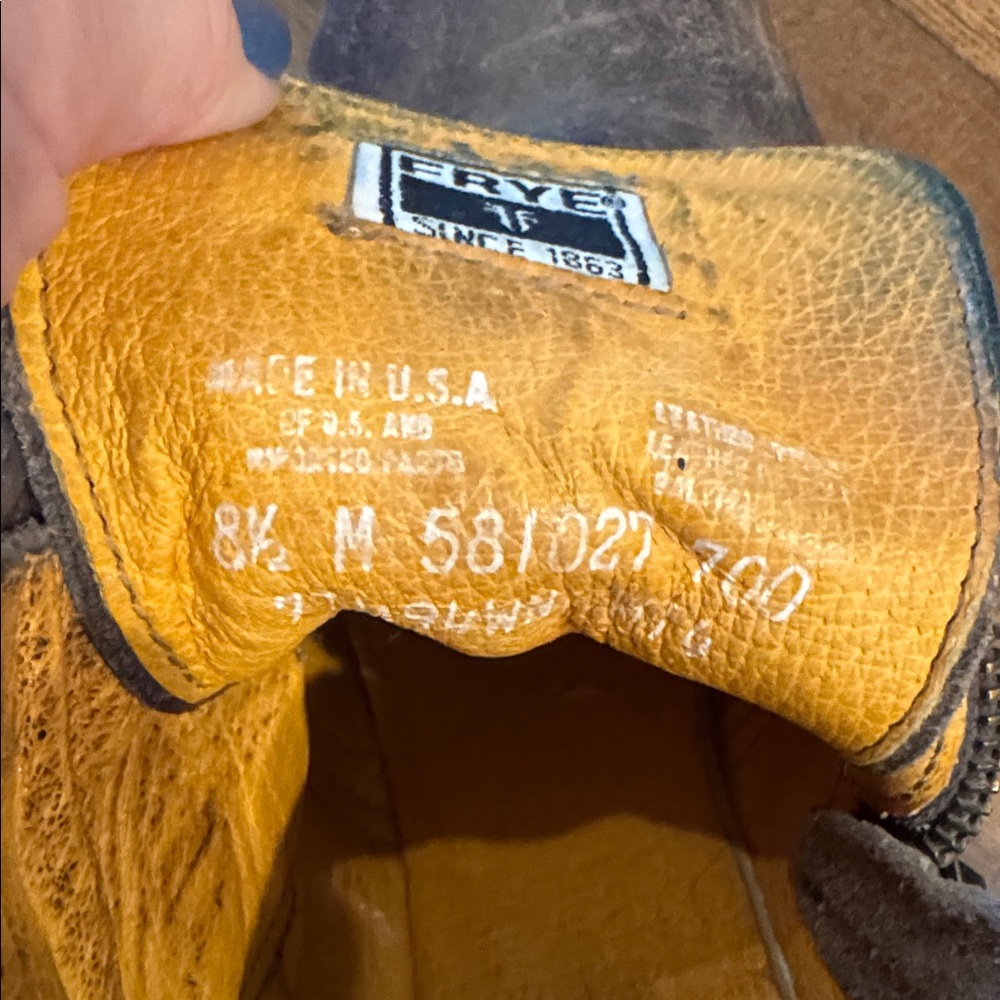 Frye Brown Leather Buckle Ankle Boots - Picture 5 of 5